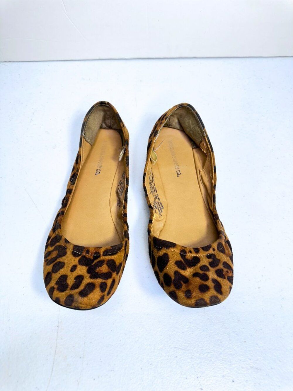 Mossimo Supply Co. Leopard Print Ballet Flats Slip-On Faux Fur Size 8.5